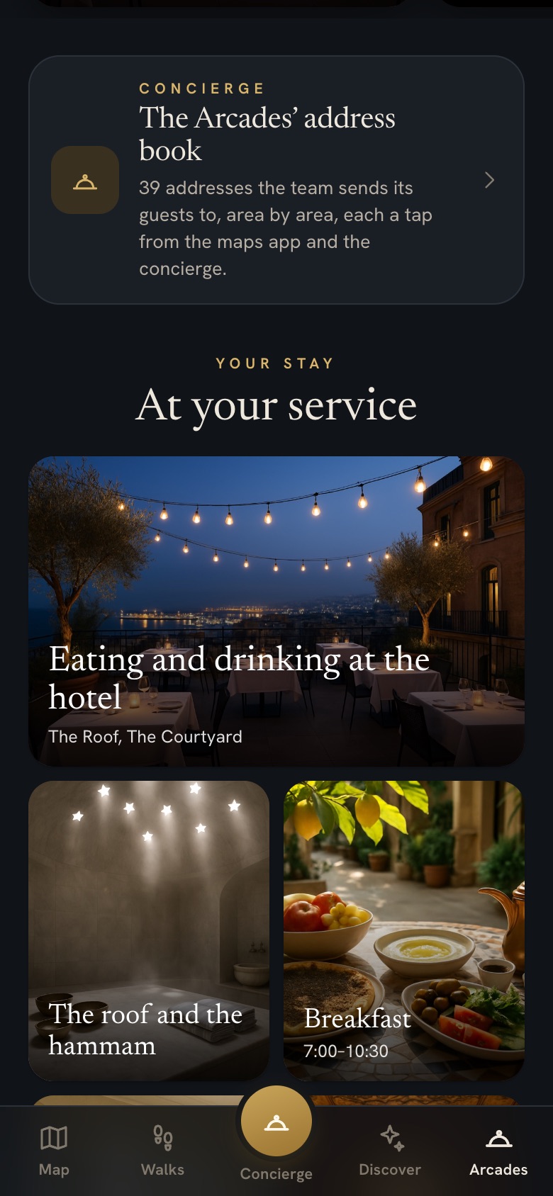 The hotel’s own offers on its page